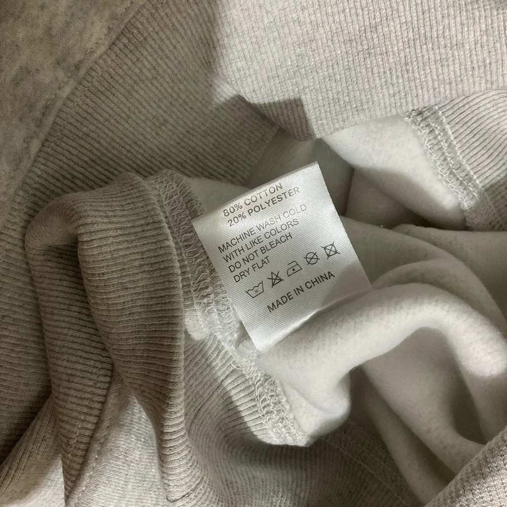 Parke Light Gray Sweatshirt Parke Varsity Mockneck - Picture 9 of 11